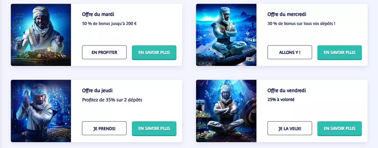 Prince Alii | Offres de bonus journaliers