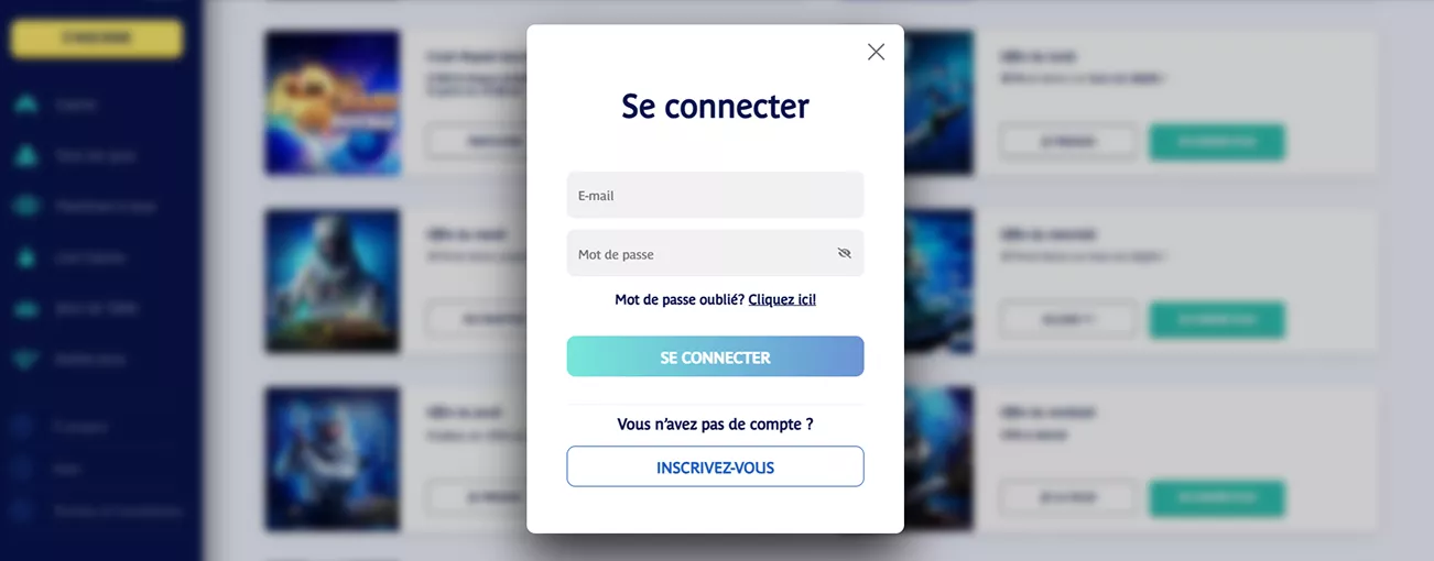 Prince Alii | Fenêtre de connexion