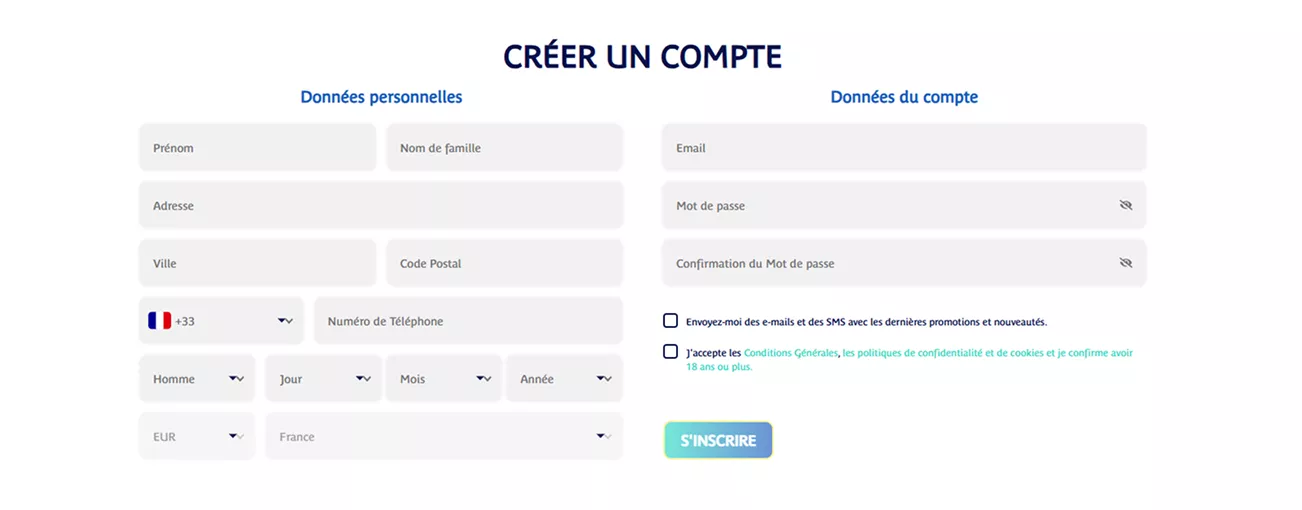 Prince Alii | Formulaire d'inscription de compte